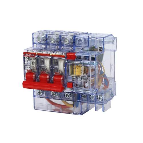 15ma漏电保护器380V透明空气开关63A家用220V过载短路保护断路器 - 图3