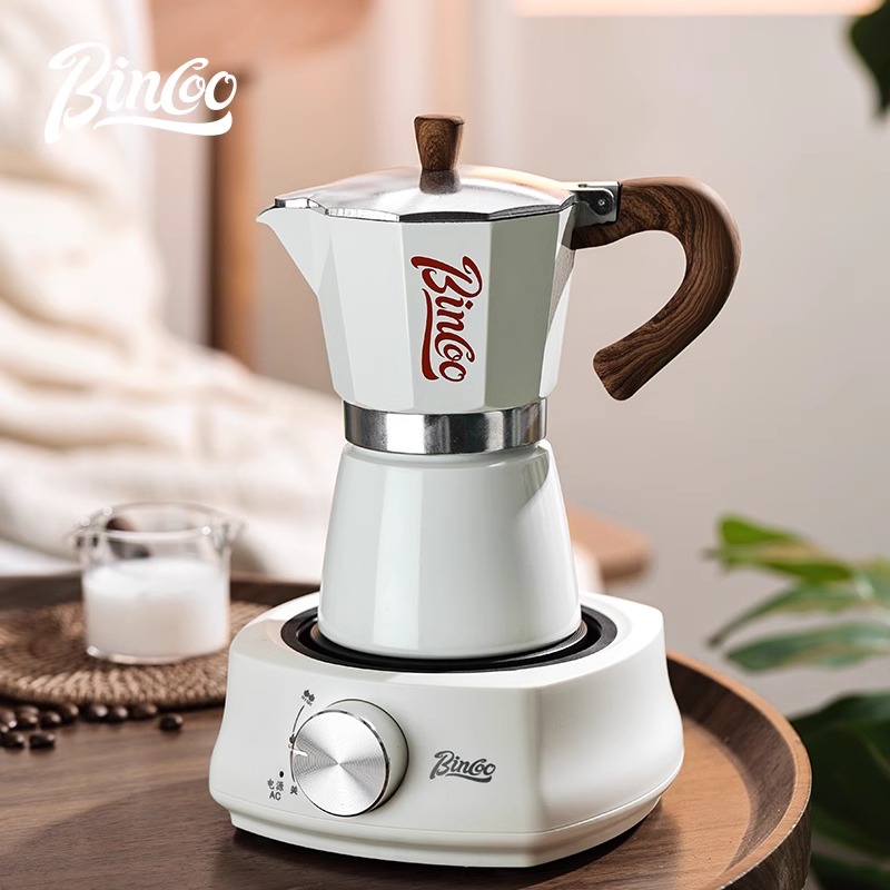 Bincoo摩卡壶电陶炉煮咖啡壶家用小型意式萃取磨豆机手冲咖啡套装 - 图0