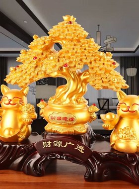 发财树摆件招财猫貔貅摆件开业y店铺办公室家居客厅乔迁开业送礼