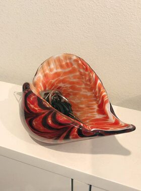 客厅的门口摆件收纳玄关放摆件大海螺创意家居家居装饰品琉璃钥匙