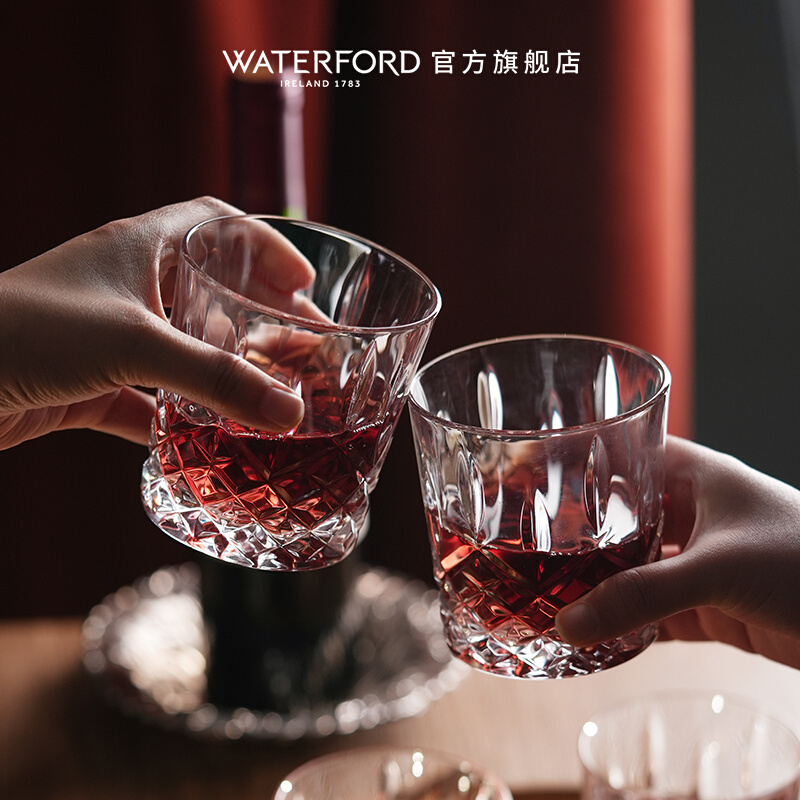 爱尔兰WATERFORD侯爵平底酒杯4件装玻璃杯威士忌酒具礼物-图1