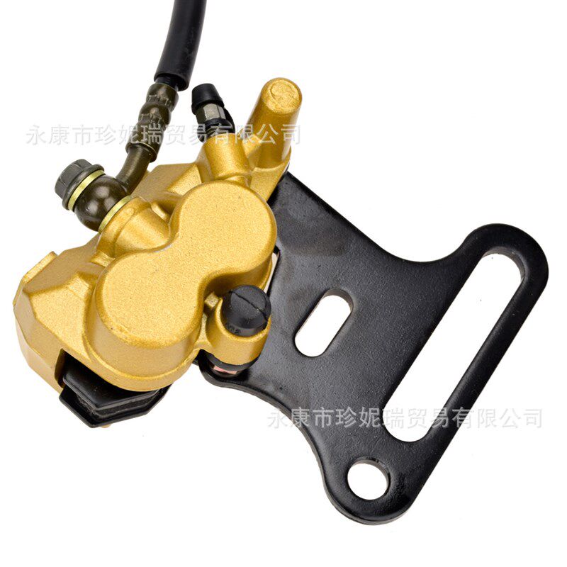 越野摩托车15mm后液压碟刹主缸卡钳脚刹车下泵总成SSR 70-200CC金 - 图2