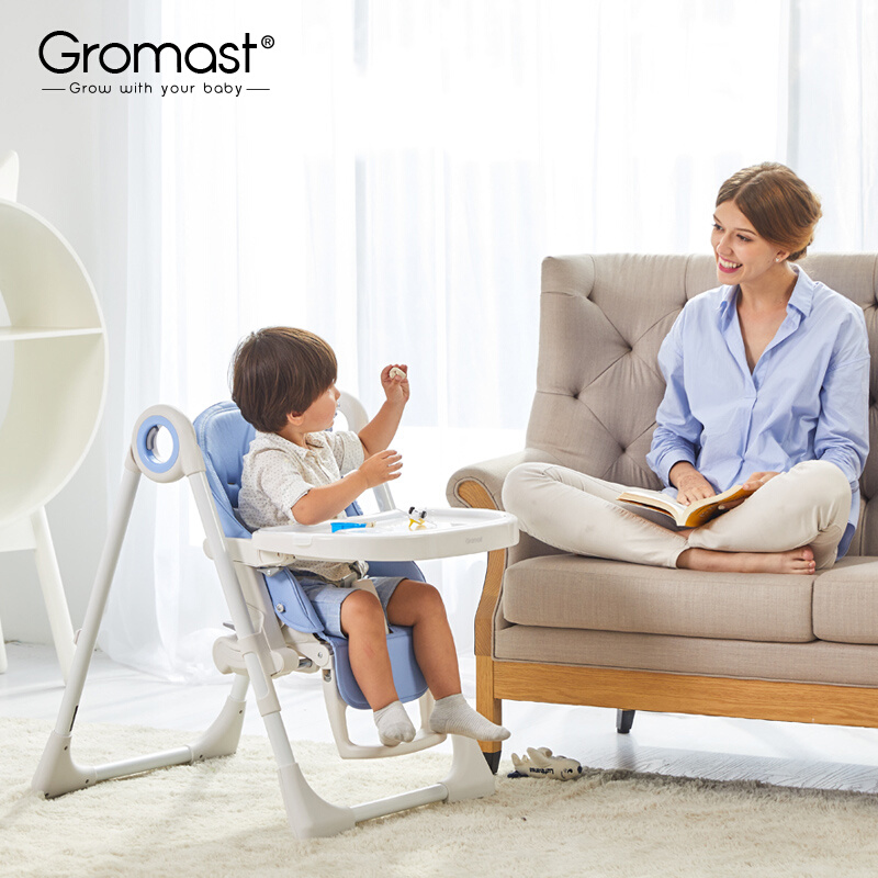 Gromast宝宝餐椅可折叠便携式婴儿吃饭桌椅座椅多功能儿童餐桌椅 - 图1