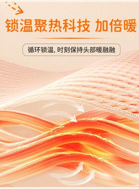 儿童骑行防风帽黑色摇粒绒套头帽