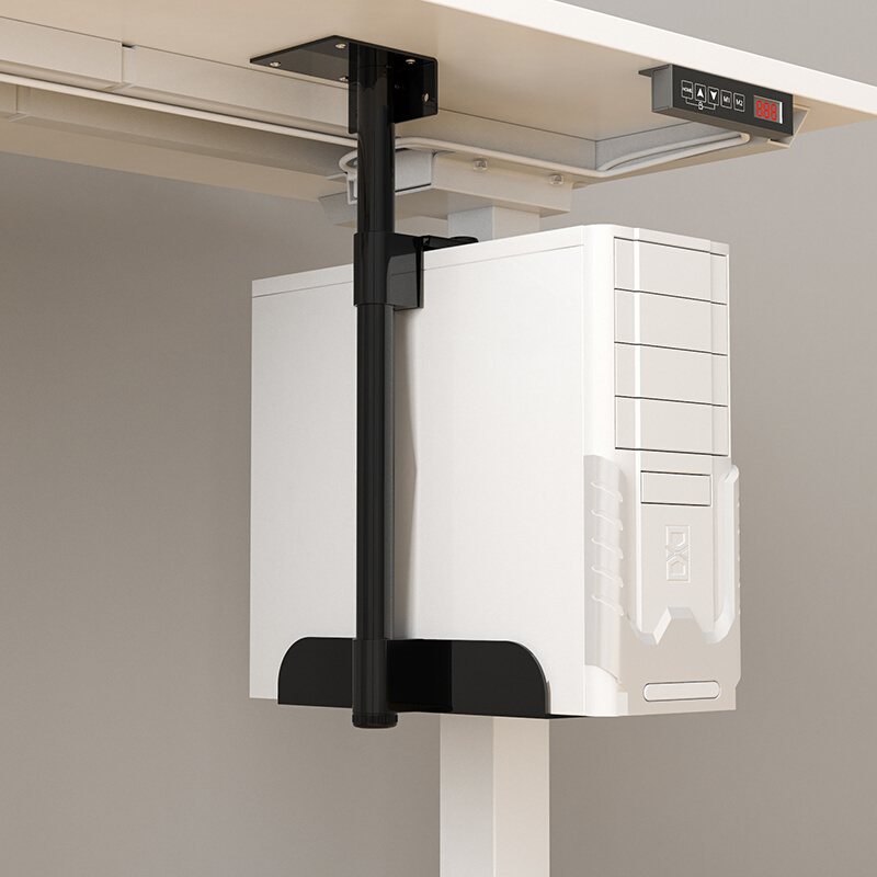 电脑主机托架台式机箱托盘悬挂式挂墙置物架桌下固定壁挂吊架支架 - 图1