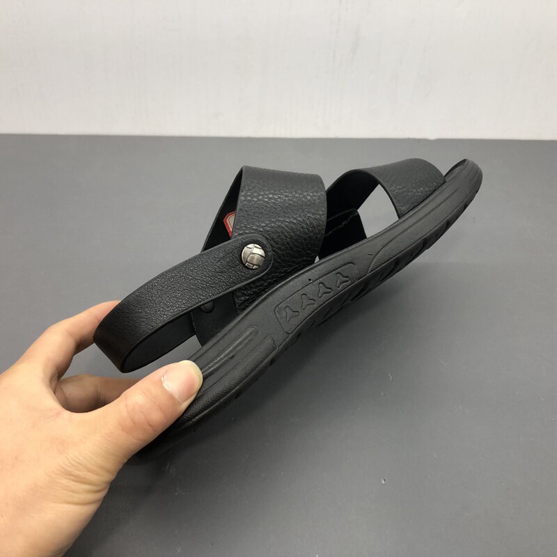 工厂新款断码真皮男鞋夏季平底休闲洋气时尚简约轻便牛皮男凉鞋,淘宝优惠券,粉丝福利购,淘宝优惠卷