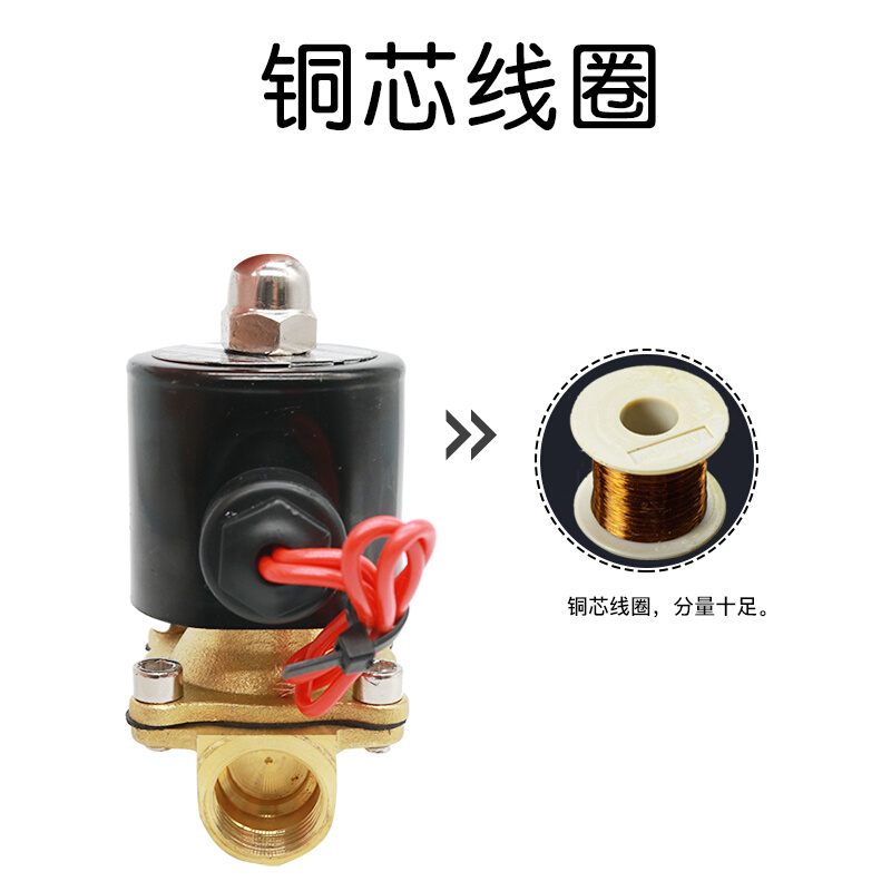 汽车货车淋水器配件24V220V改装水箱开关刹车轮胎降温电磁控制阀-图1