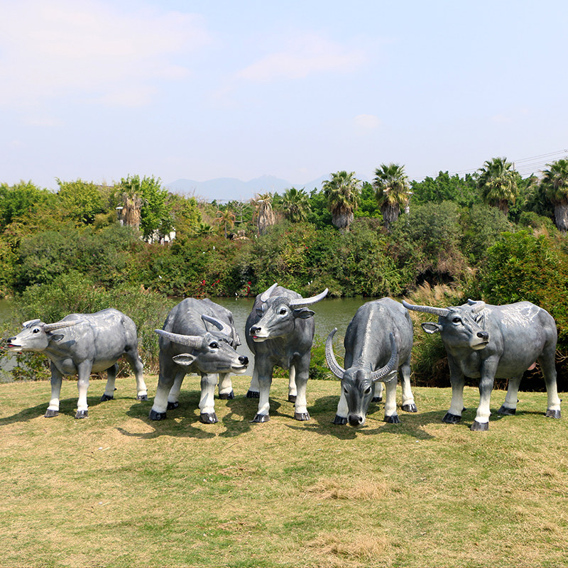 户外仿真奶牛园林景观装饰大摆件玻璃钢雕塑公园牧场农场模型动物,淘宝优惠券,粉丝福利购,淘宝优惠卷