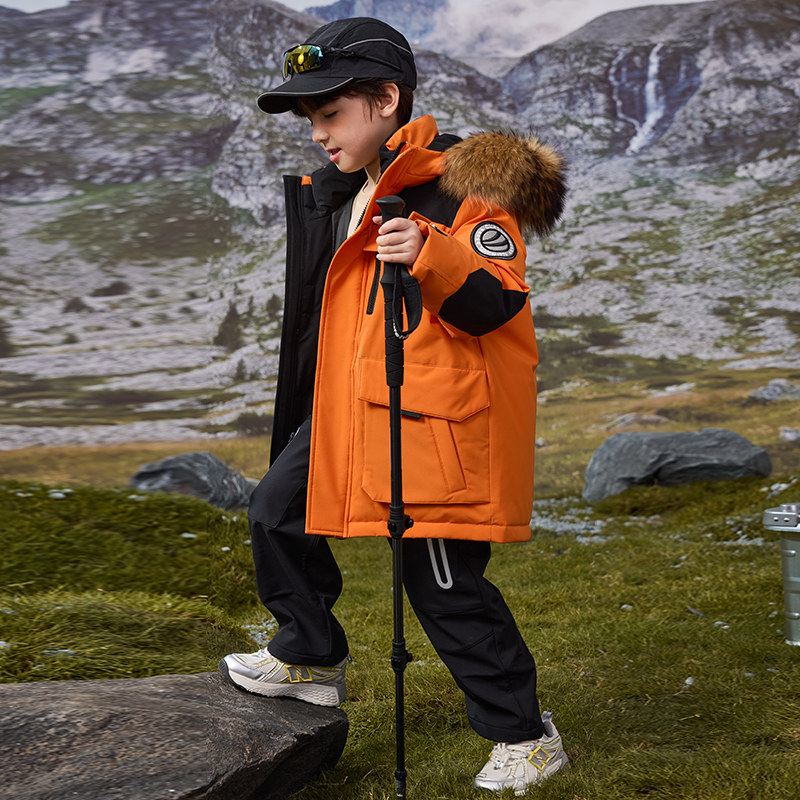 巴童巴拉儿童羽绒服2025冬季男童三防保暖中长款女童极寒加厚外套,淘宝优惠券,粉丝福利购,淘宝优惠卷