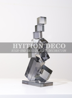北欧轻奢水晶摆件艺术品创意样板房装饰品家居客厅电视.柜玄关摆