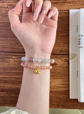 凌初LINGC新中式灰月光水晶手链