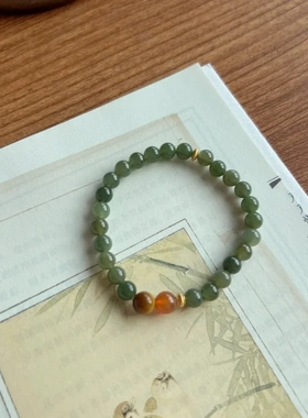 凌初LINGC  青玉案 新中式文玩和田玉水晶手串 · 虎眼石串珠手链