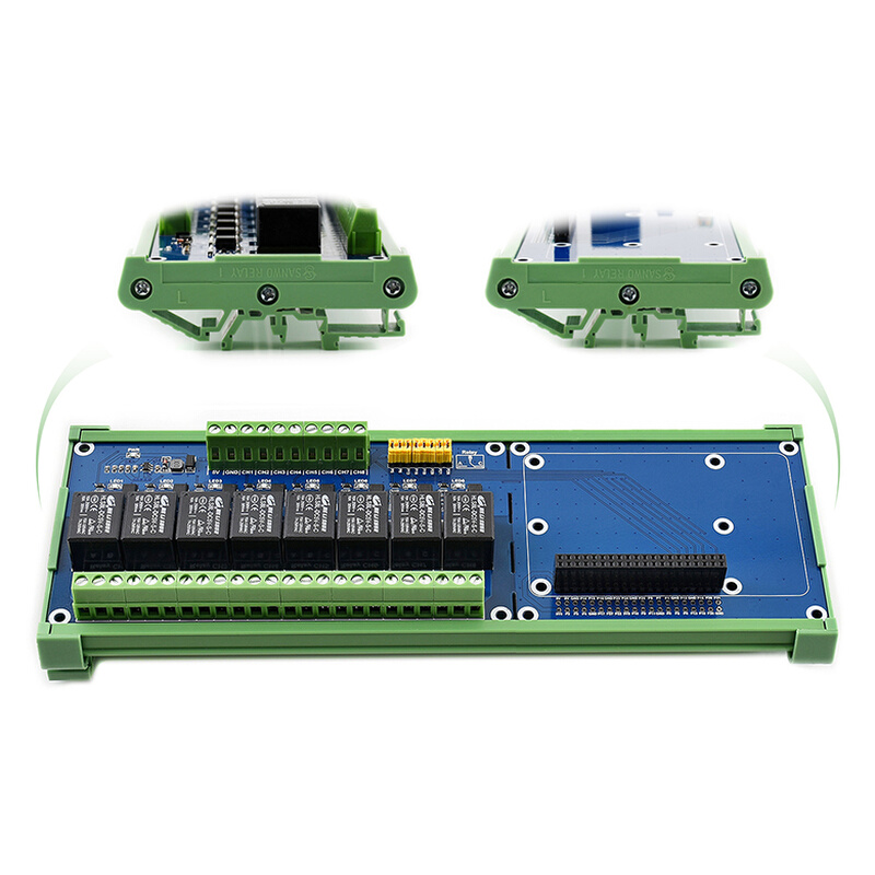 微雪树莓派继电器模块 8路继电器适用于Raspberry Pi3B/3B+-图0