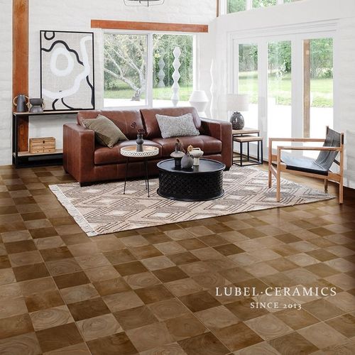 复古仿实木咖啡店民宿地砖客厅卧室通铺仿古拼木木纹砖600X1200 - 图0