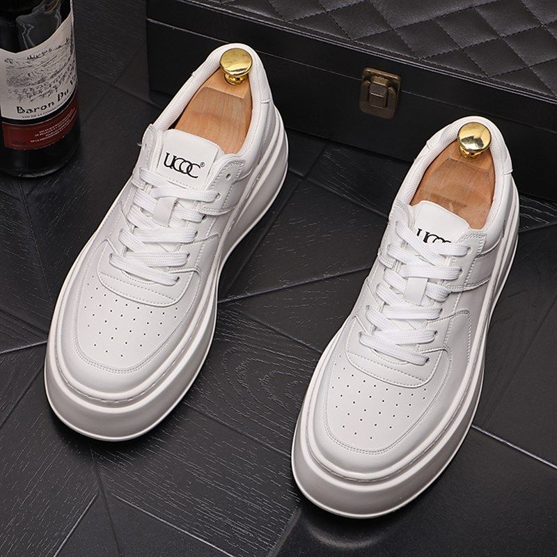 潮男鞋子厚底内增高休闲鞋百搭小白鞋韩版潮流松糕鞋青年高跟单鞋,淘宝优惠券,粉丝福利购,淘宝优惠卷