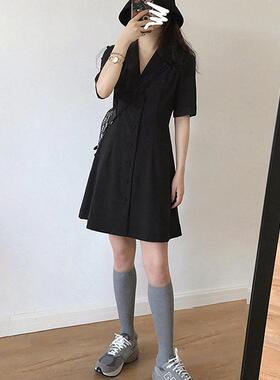 连衣裙女夏202计4新款淑女穿搭设感裙温柔风小个子气SMI质中女神