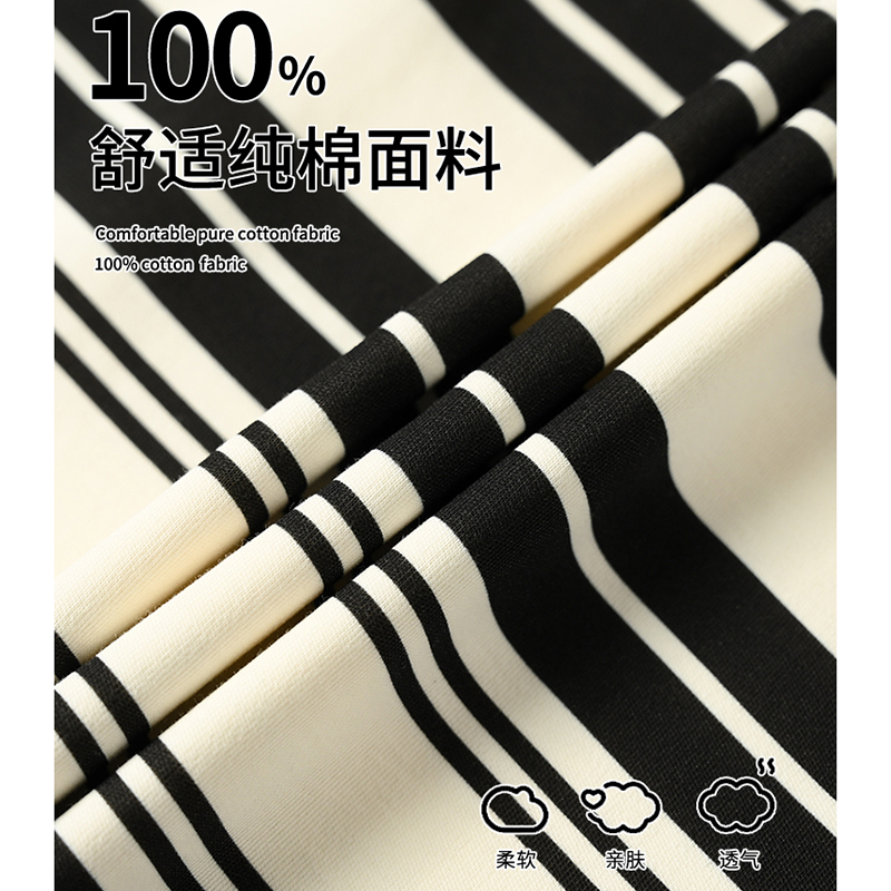 恒源祥情侣夏季睡衣纯棉薄款透气短袖长裤套装男女家居服2025新 - 图1