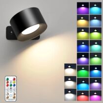 LED Wall Sconce 19 RGB Colors Dimmable Rechargeable Wall Sc