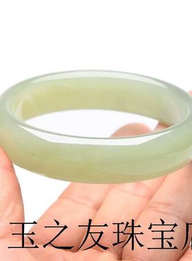湖水绿手镯女款高端晴水手镯正圈