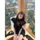 Chicbyrr/Zimmer*mann 26ss ລຸ້ນສູງສອງສີ lace stand-up collar French top