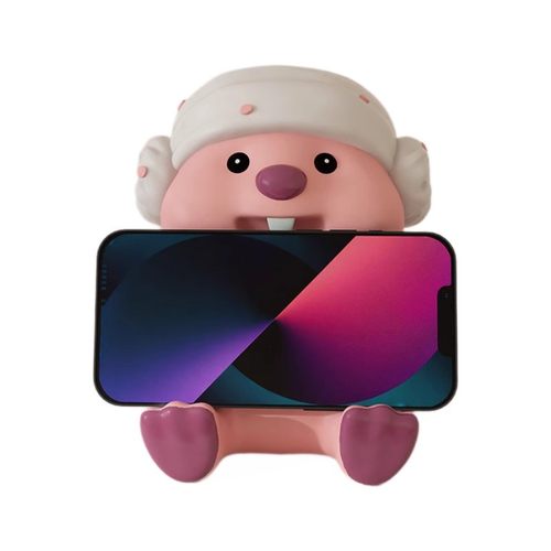 露比手机支架桌面摆件可爱装饰品手机架loopy玩偶小海狸手办礼物 - 图3