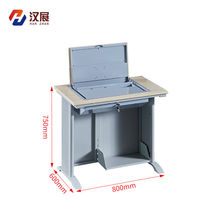 Hanchan HZ-DNZ-02 Flip Desk Display Concealed Classroom Student Learning Table Training Table Steel Wood Combined