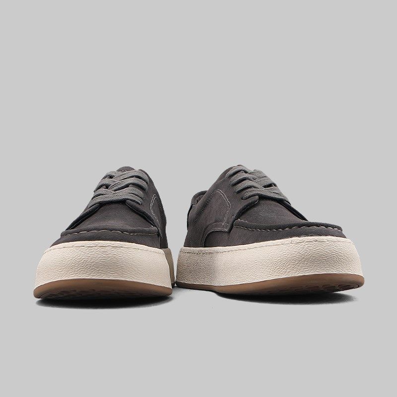 捡漏外贸真皮男鞋秋季2023新款复古潮流厚底低帮百搭皮面休闲板鞋,淘宝优惠券,粉丝福利购,淘宝优惠卷