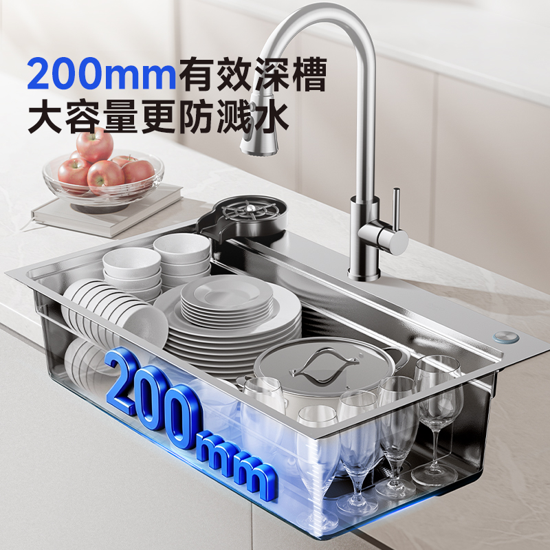 【新品】日丰厨房水槽洗菜盆大单槽304不锈钢台下盆洗碗槽 - 图0