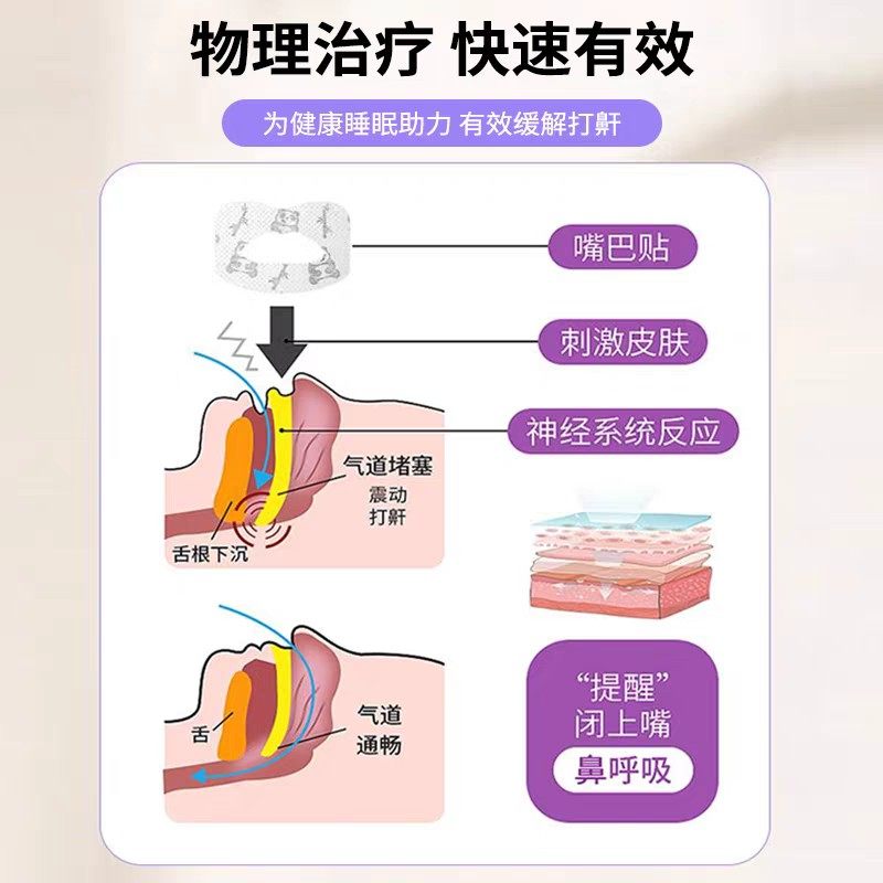 张予曦同款口呼吸矫正贴睡觉防张嘴闭合封嘴巴防打呼噜止鼾神器,淘宝优惠券,粉丝福利购,淘宝优惠卷