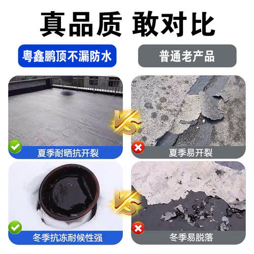 屋顶屋面外墙外露型灰色防水高弹不开裂持久抗晒防漏柔韧型聚氨酯 - 图2