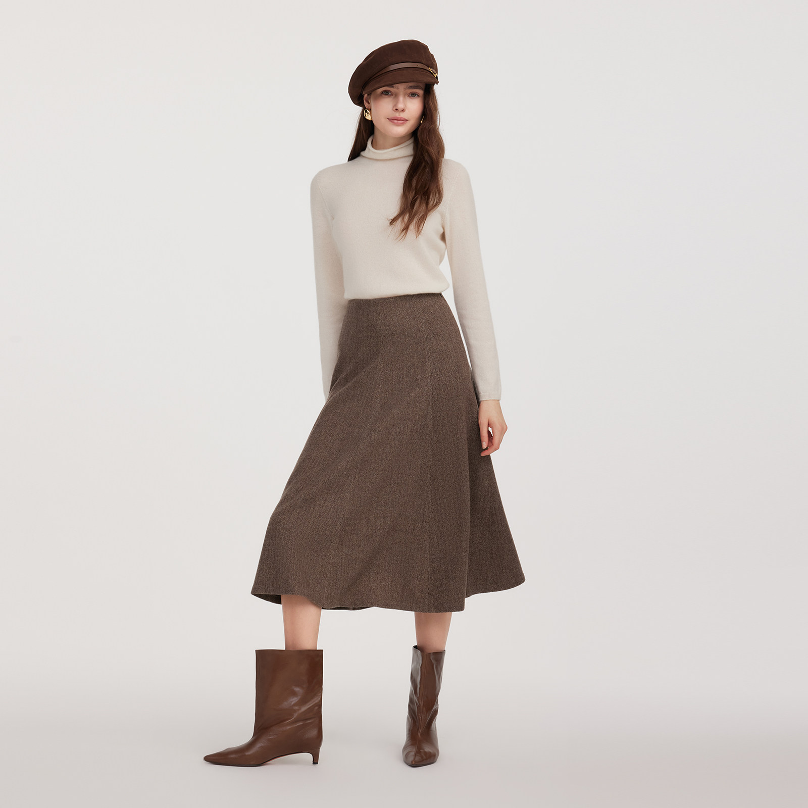 歌莉娅冬季新品可水洗羊毛八片裙伞裙1EDL2D11B,淘宝优惠券,粉丝福利购,淘宝优惠卷