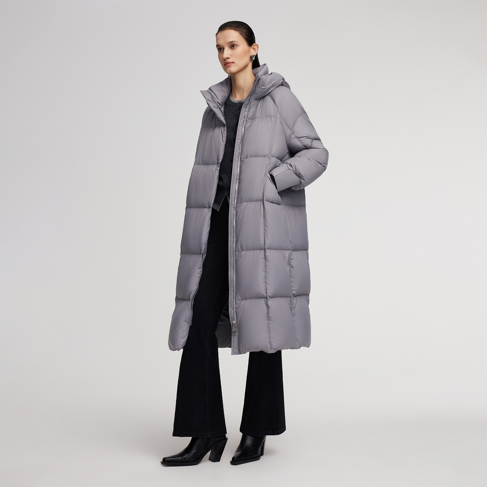 歌莉娅冬季新品连帽超轻羽绒鹅绒服1ENC8D130 - 图1