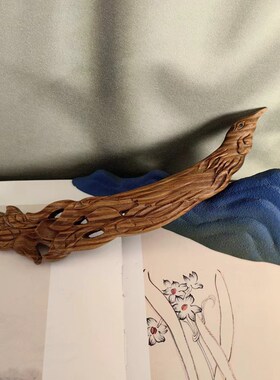 燕居拾遗【微瑕 】发簪 木簪  孤品   合辑