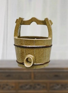 陶瓷流水摆件鱼缸流水器养鱼循环水系统水缸造景V摆件水桶过过滤