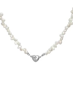 天然不规则淡f水珍珠项链韩版女高级感小众设计颈链轻奢锁骨链配