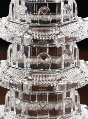 桌面彩色水晶文昌塔11层9层七层十E三层办公室桌书房装饰客厅摆件