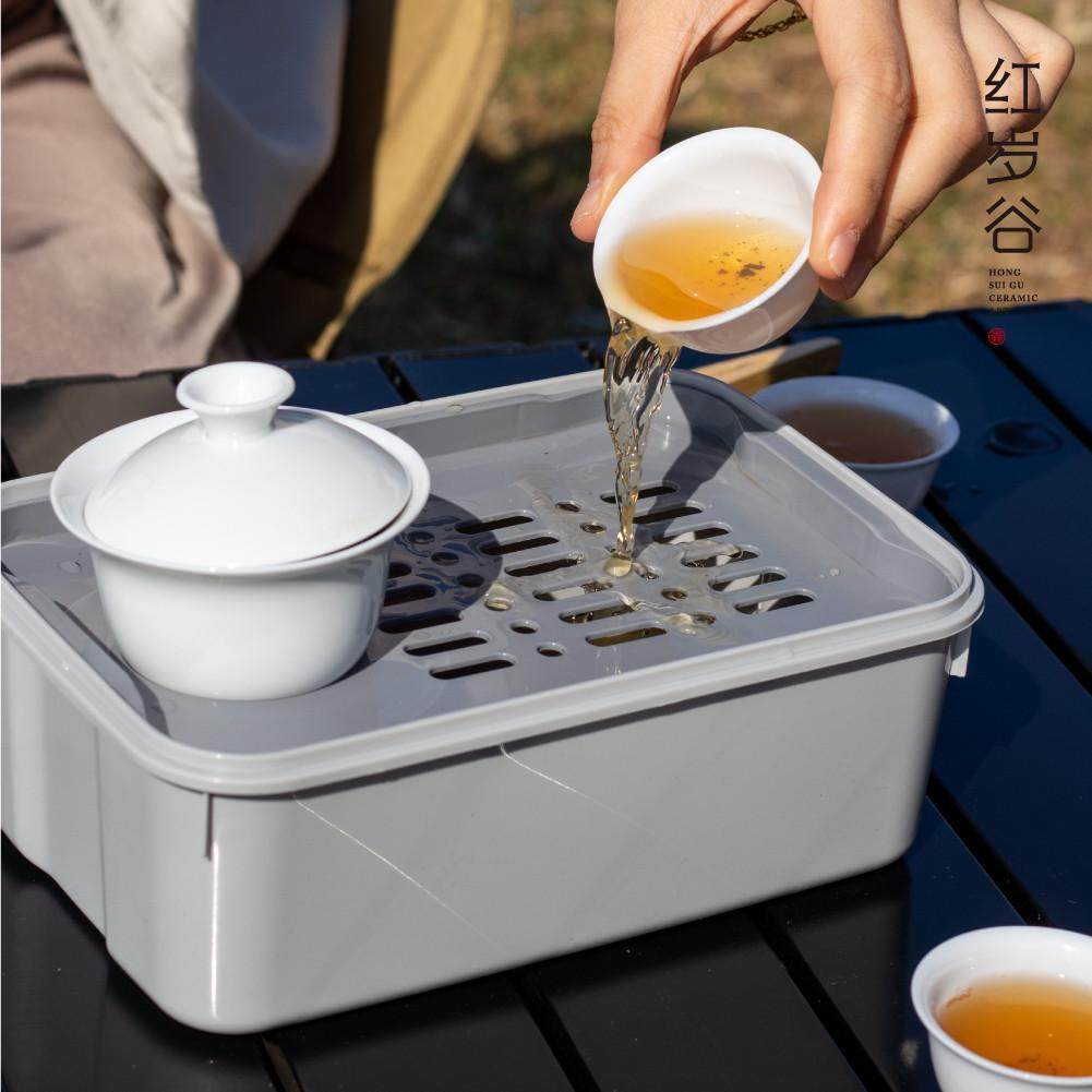塑料功夫旅行茶具便携方便简约高档茶具套装功夫茶具车载茶盘收纳,淘宝优惠券,粉丝福利购,淘宝优惠卷