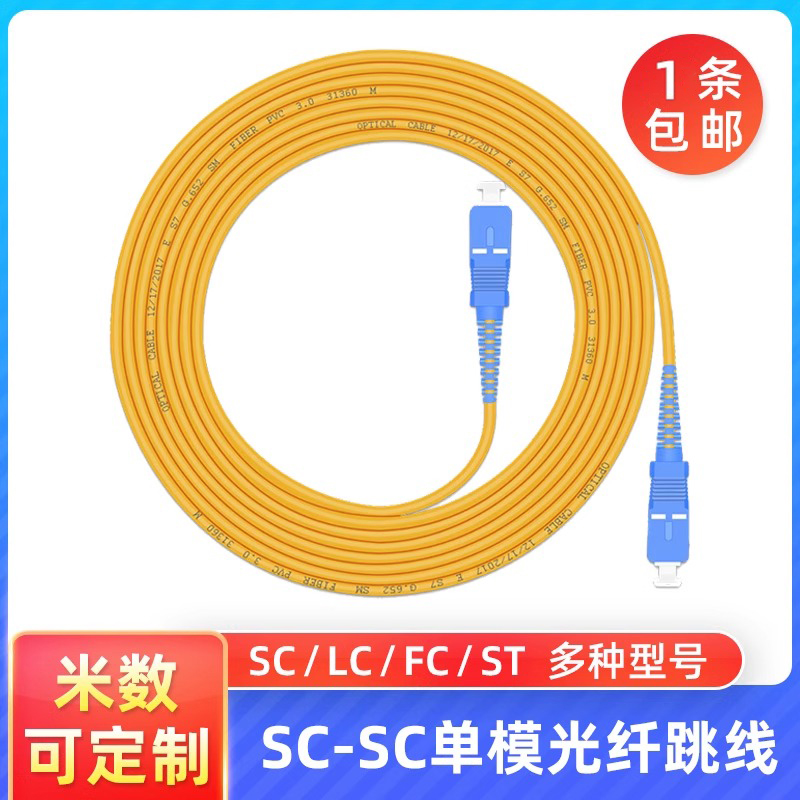 鑫爱创光纤跳线SC-SC电信级尾纤单模单芯/双芯网络跳线FC-ST光纤线方转方转圆光钎延长线铠装万兆光纤跳线lc - 图2