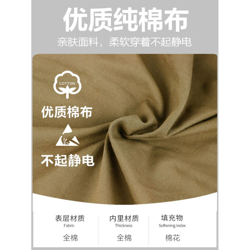 老款式棉袄军绿棉袄军绿棉衣裤短棉衣冷库袄男劳保棉服纯棉棉衣裤