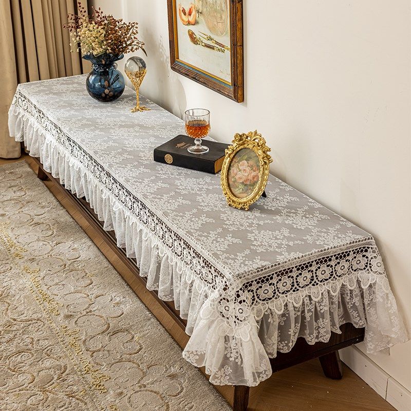 美式桌旗镂空复古法式绣花蕾丝桌布电视柜茶几斗柜盖布盖巾,淘宝优惠券,粉丝福利购,淘宝优惠卷