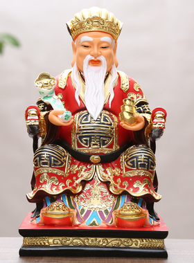 土地公土地婆供奉神像彩绘佛像摆件福德正君地主土地公婆佛像