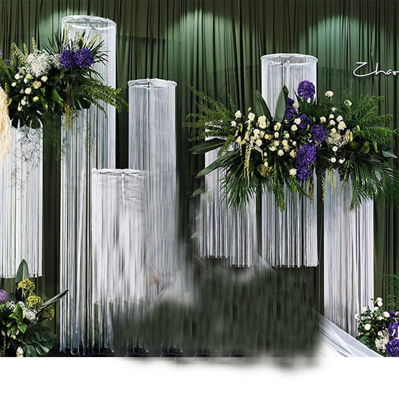 婚庆铁艺道具线帘圆环伸缩铁架珠帘珍珠装饰舞台路引升降架子定制,淘宝优惠券,粉丝福利购,淘宝优惠卷