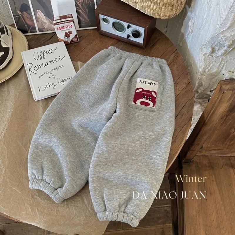 儿童加绒加厚裤子冬季休闲男女童宝宝一体绒保暖卫裤卡通束脚长裤,淘宝优惠券,粉丝福利购,淘宝优惠卷