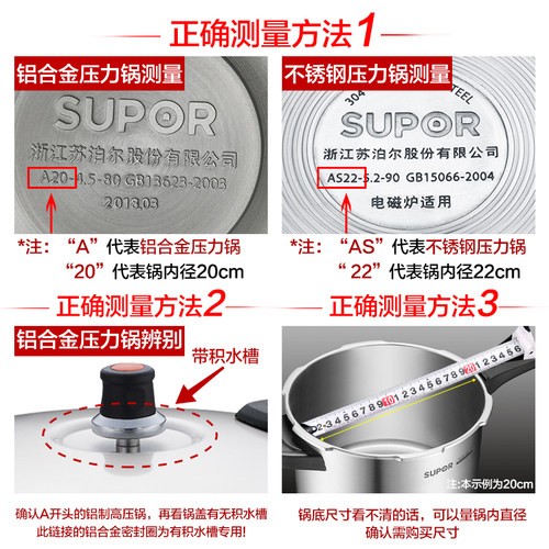 苏泊尔高压锅密封圈原装正品A18/20/22/24/26/28CM压力锅配件胶圈 - 图1