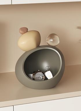 入户门玄关钥匙收纳托 托盘中古风摆件置物架餐边客厅柜家居软装