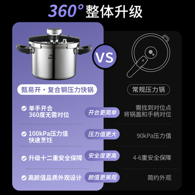 【一旋即开】高压锅新款不锈钢