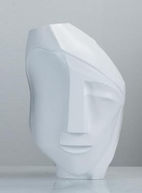 爆款创意家居艺术立体主义人头雕塑摆件抽象人物样板房客厅装饰摆