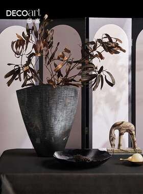 邸高家居会议室工作台背景柜壁龛开放展示柜软装摆件高级感艺术品