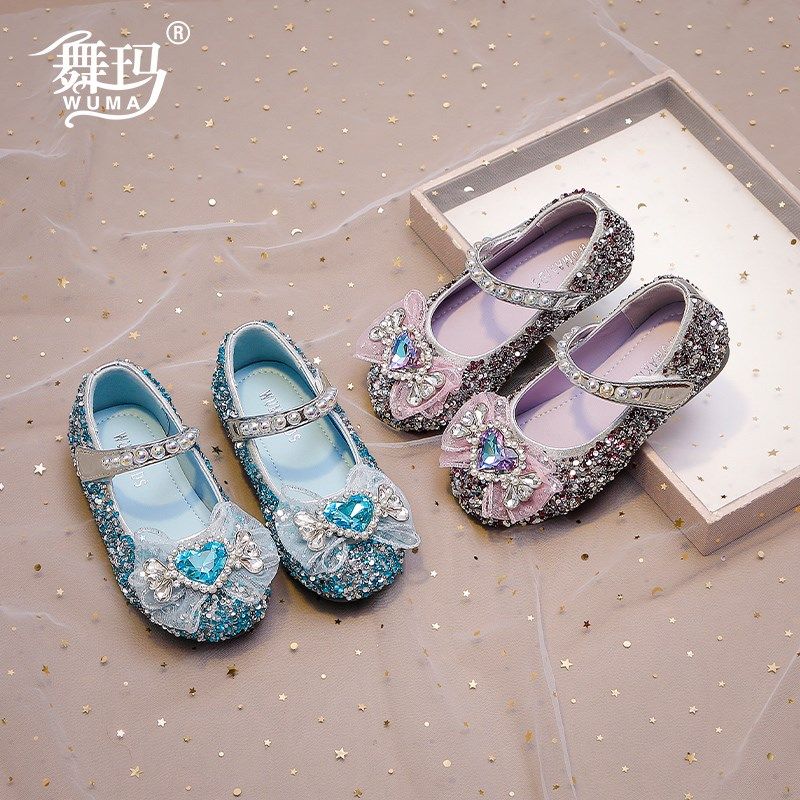 女童鞋子儿童公主水晶鞋2024新款秋款女孩秋季水钻走秀小高跟皮鞋,淘宝优惠券,粉丝福利购,淘宝优惠卷