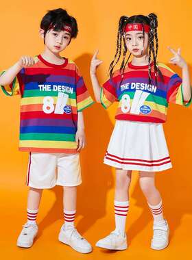 六一儿童啦啦队演出服小学生夏季运动会班服拉拉队比赛服表演服装